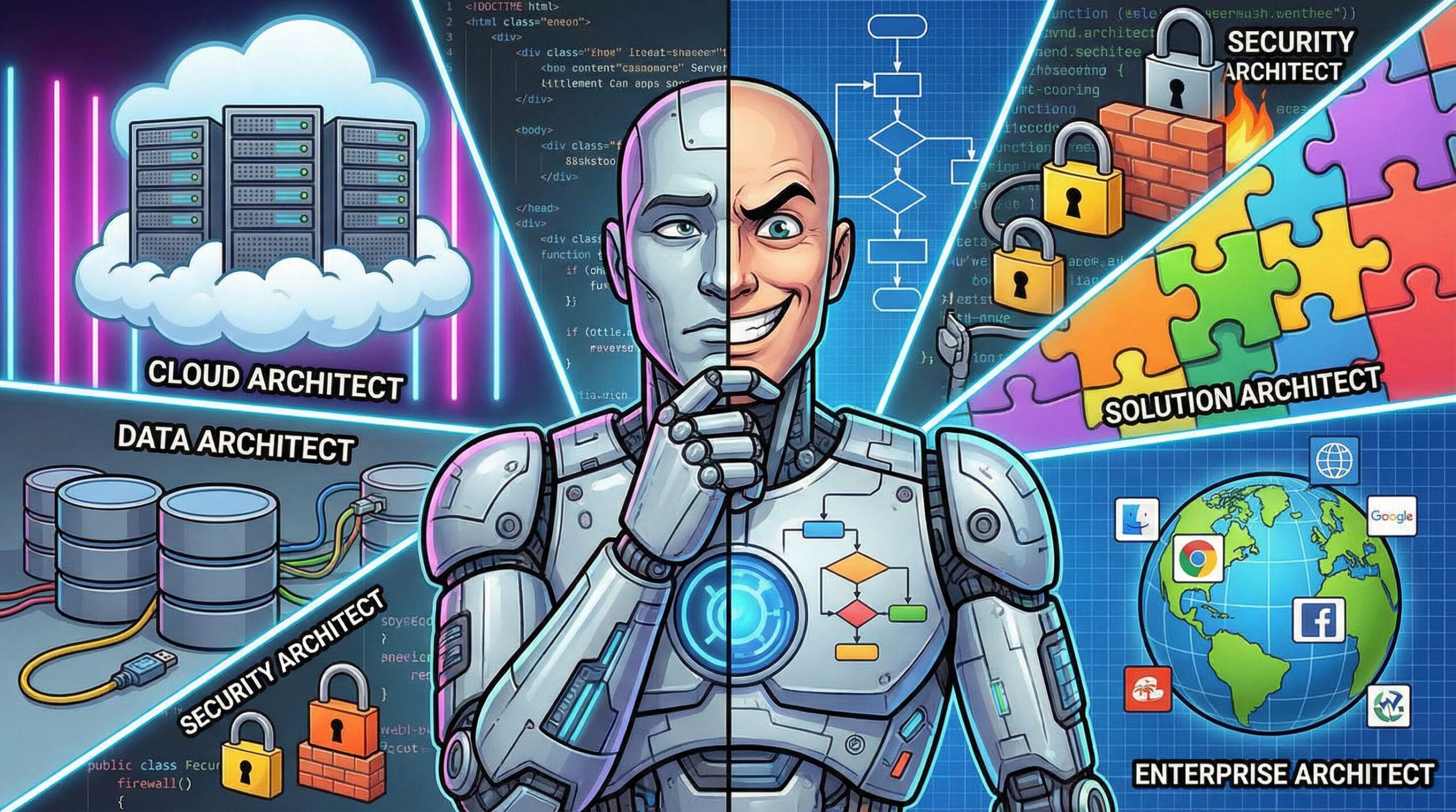 Architect opgedeeld in technologie en lagen